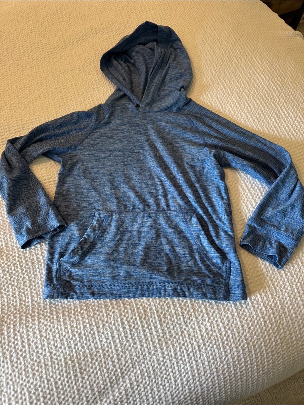 Hanna Andersson Heathered Blue Kids Hoodie